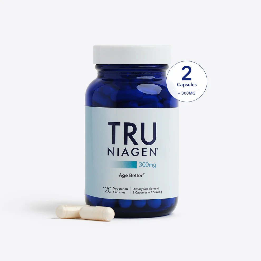 TRU NIAGEN Patented NAD+ Supplement for Anti Aging and Cell Regeneration, 300 mg Niagen,| Supports Cellular Energy, Brain, Muscle | Nicotinamide Riboside (NR) Take 1 Daily | 1 Bottle