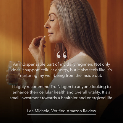 TRU NIAGEN Patented NAD+ Supplement for Anti Aging and Cell Regeneration, 300 mg Niagen,| Supports Cellular Energy, Brain, Muscle | Nicotinamide Riboside (NR) Take 1 Daily | 1 Bottle